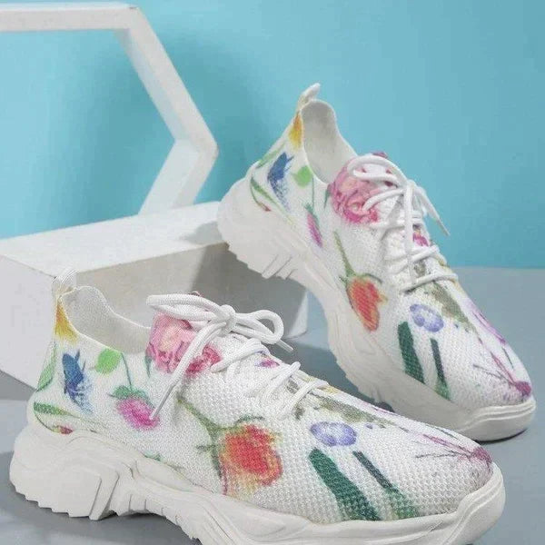 Claudia | Floral Print Orthopedic Sneakers