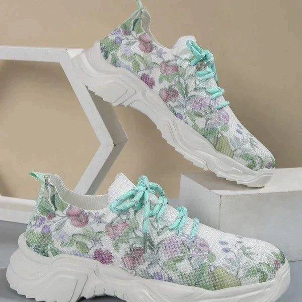 Claudia | Floral Print Orthopedic Sneakers