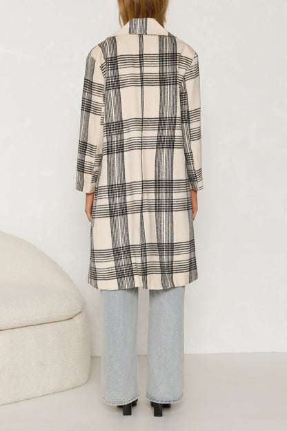 BELÉN - Plaid Longline Coat