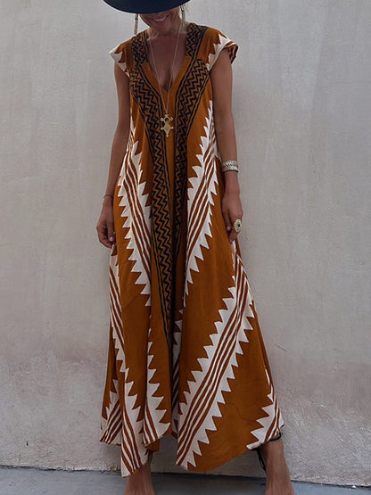 Shannon | Women's maxi Dress with Aztec Pattern