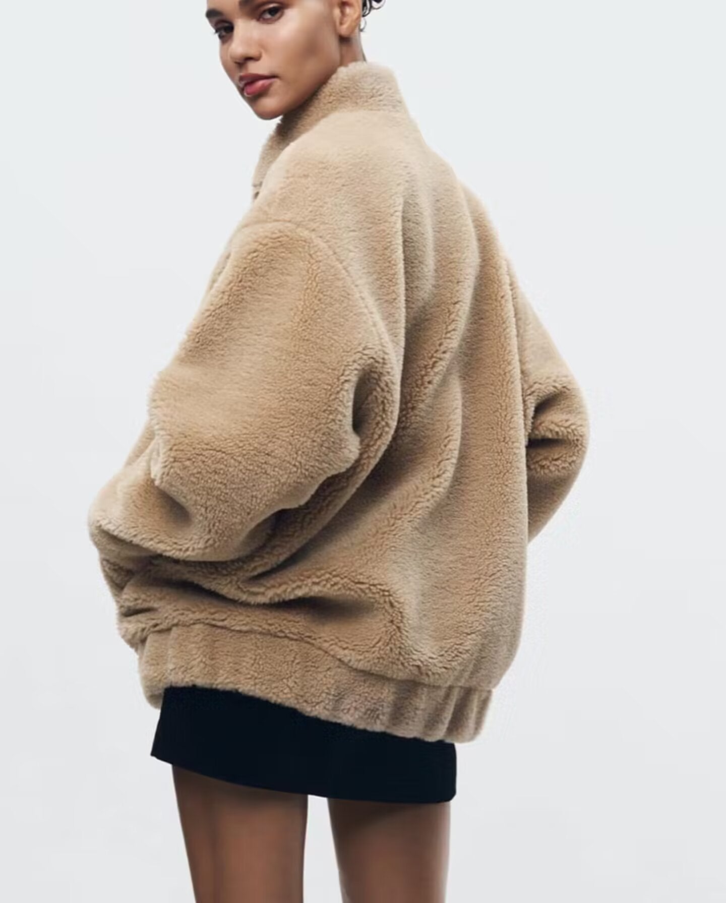 COSMA - Soft Oversized Teddy Bear Fleece Jacket