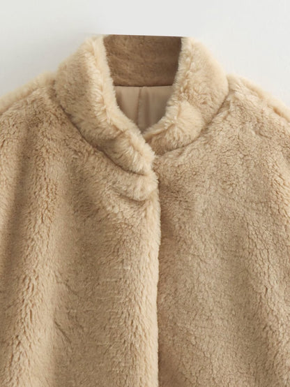 COSMA - Soft Oversized Teddy Bear Fleece Jacket