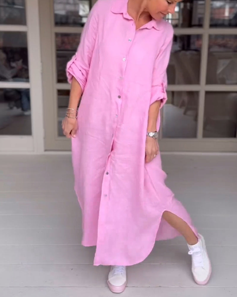 Jurema | Soft Pink Shirt Dress