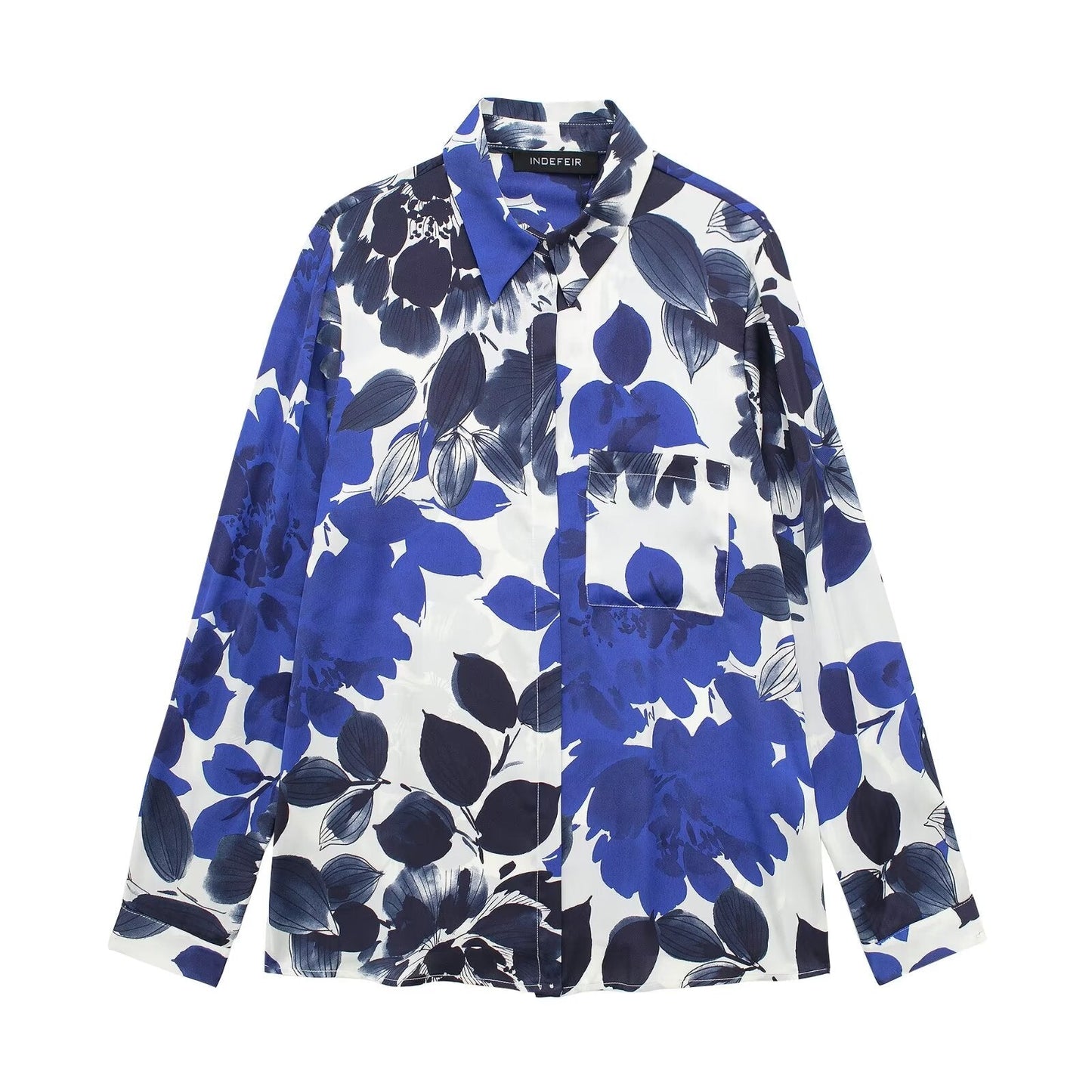 ZARAH - Floral Silk-Like Blouse