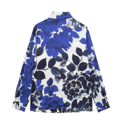 ZARAH - Floral Silk-Like Blouse