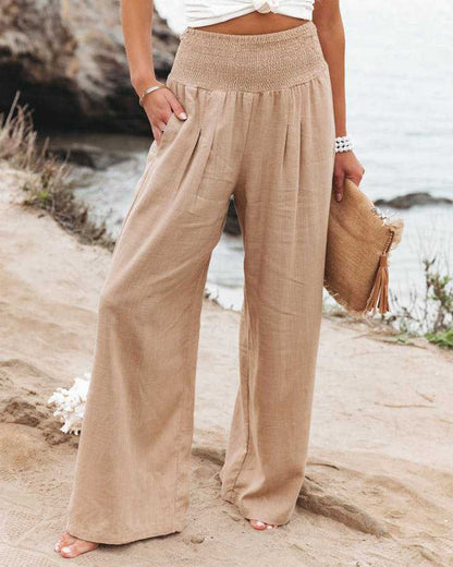 ARDEN - Wide Leg Linen Trousers