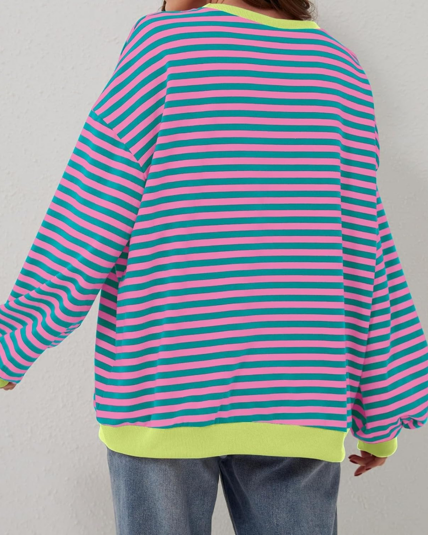 Vellona | Oversized Striped Sweatshirt