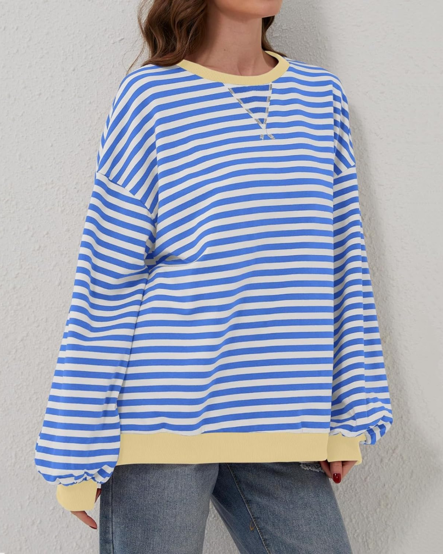 Vellona | Oversized Striped Sweatshirt