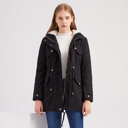 HAZEL - Casual Drawstring Hooded Jacket