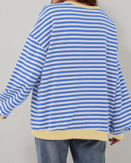 Vellona | Oversized Striped Sweatshirt