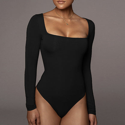 LAY - Square Neck Long Sleeve Bodysuit