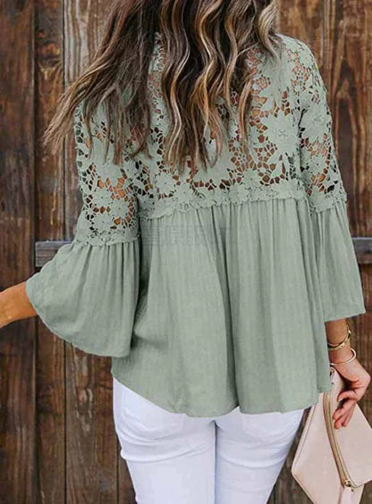 SARA - Floral Lace Blouse