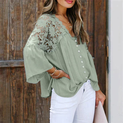 SARA - Floral Lace Blouse