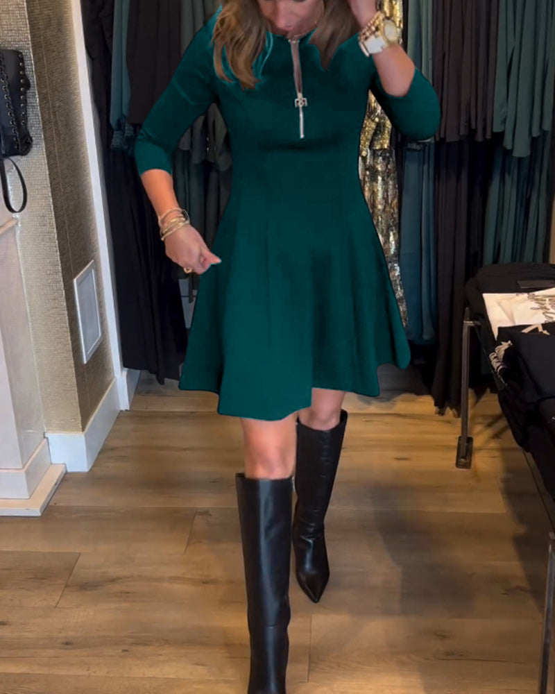 Tracy | Elegant Zip Dress