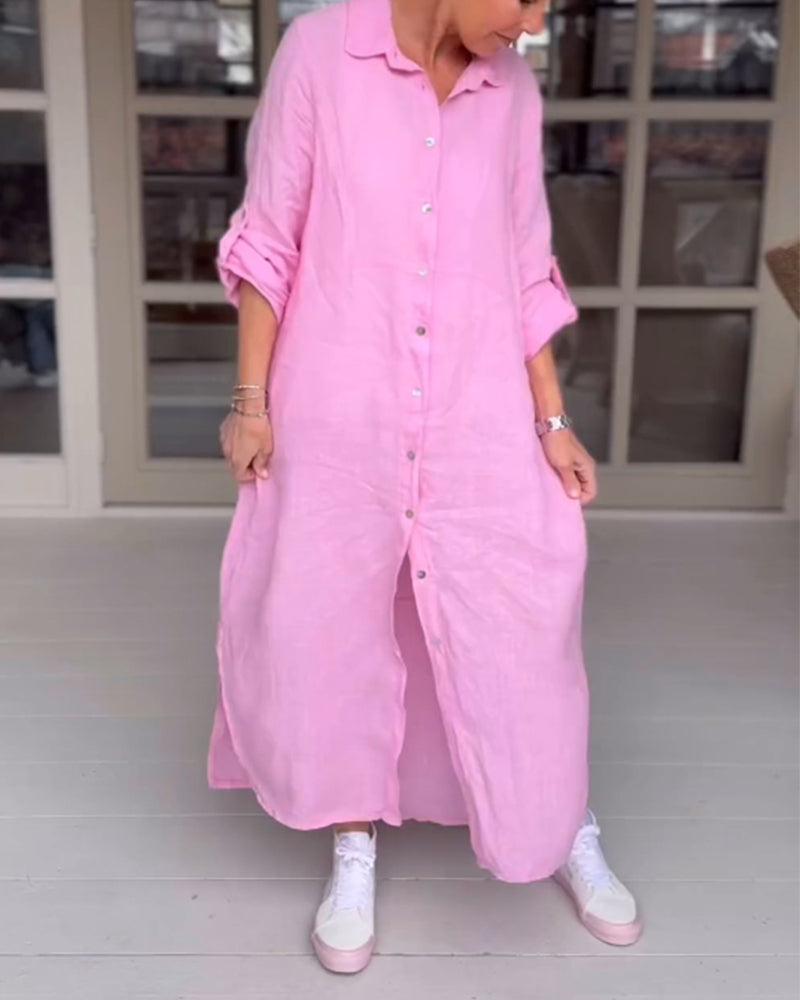 Jurema | Soft Pink Shirt Dress