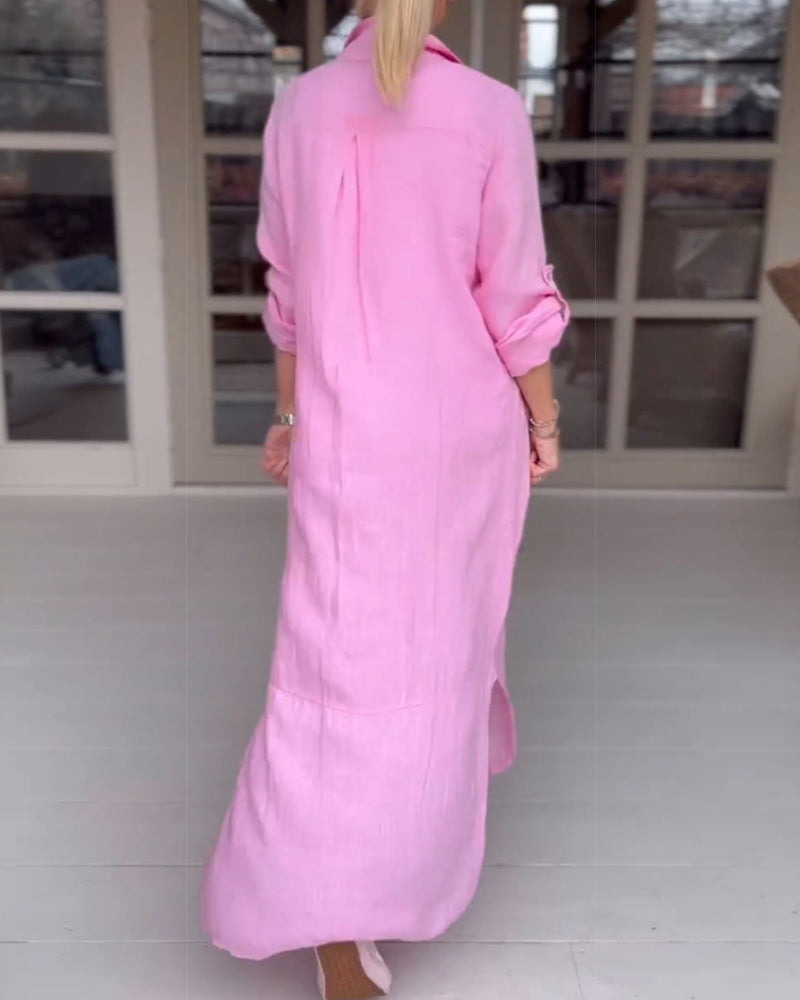 Jurema | Soft Pink Shirt Dress