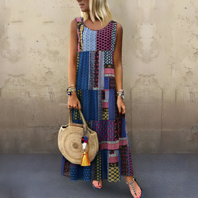 Arianna | Ethnic-print casual sling dress