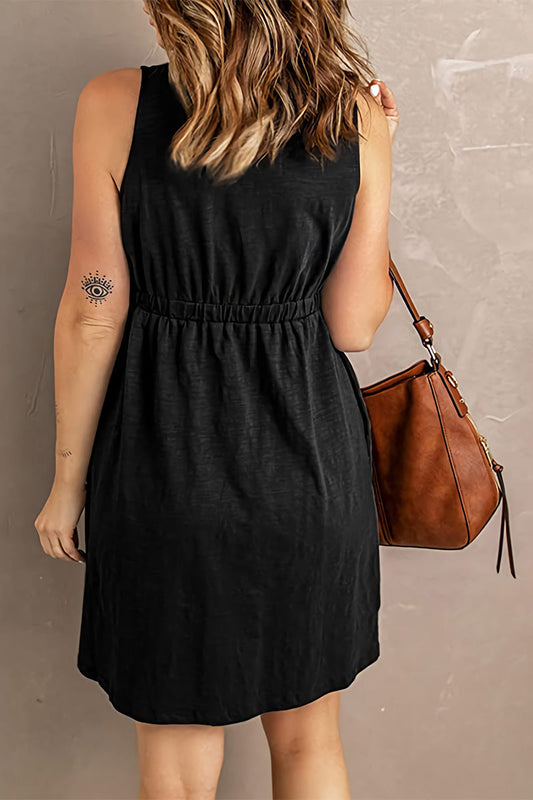 Tory | Fashionable V-Neck Button Down Dress