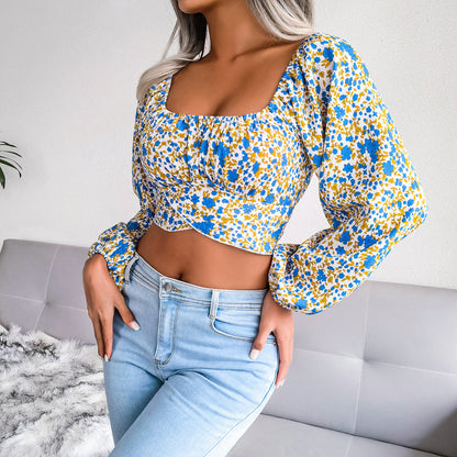 BAYLIN - Milkmaiden Top With Floral Print