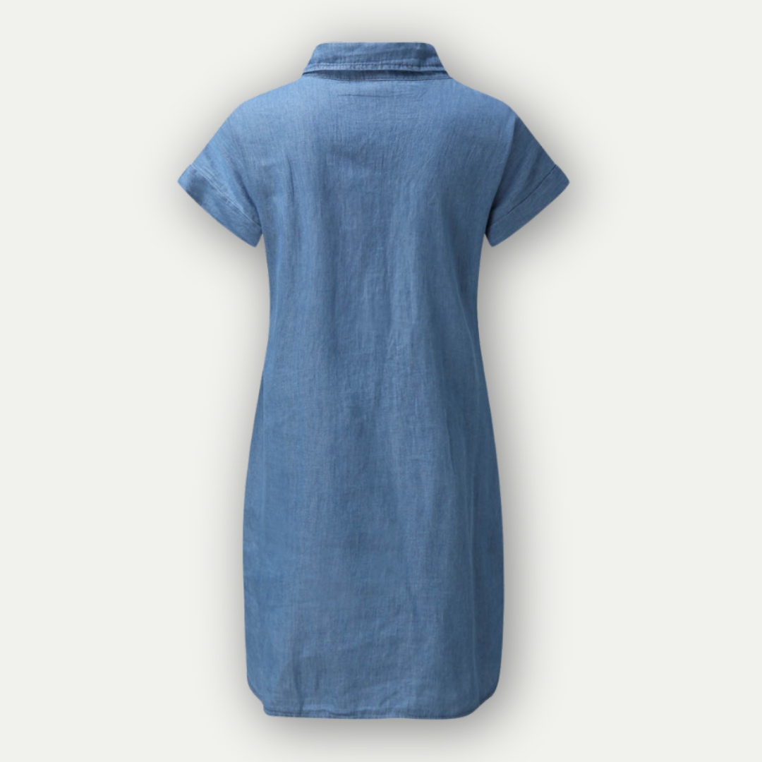 Mirielle - Summery Denim Shirt Dress