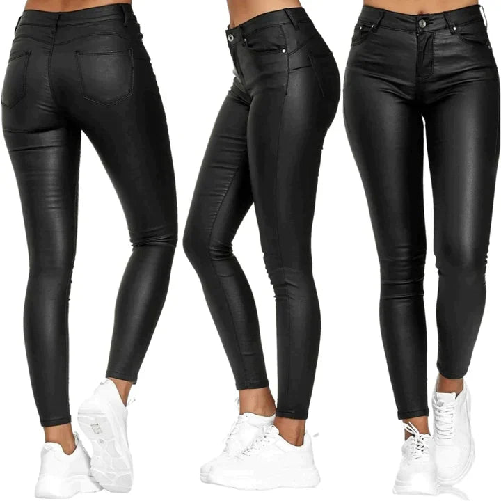 ZAYA - Faux Leather Stretch Pants