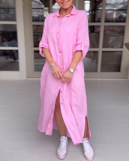 Jurema | Soft Pink Shirt Dress