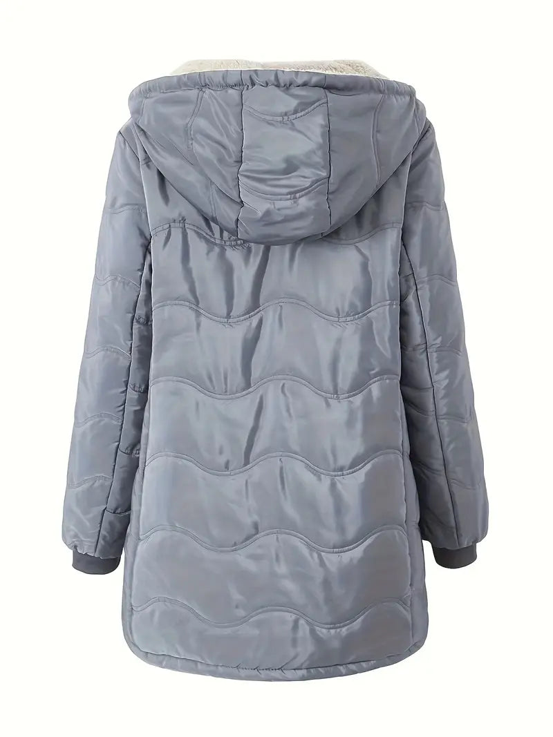 GOGO -  Hooded Puffer Jacket with Fleece Lining