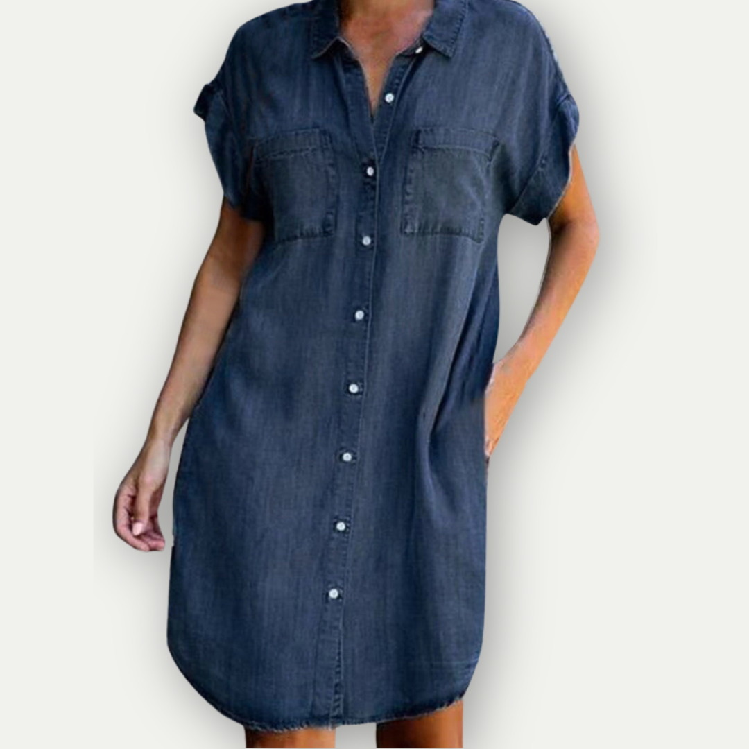 Mirielle - Summery Denim Shirt Dress