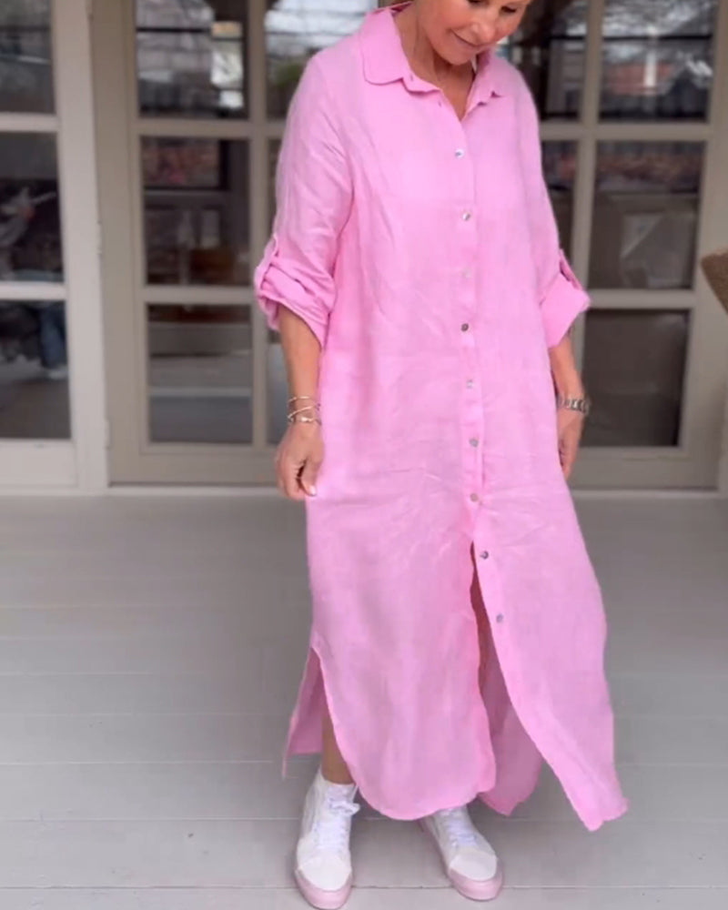 Jurema | Soft Pink Shirt Dress