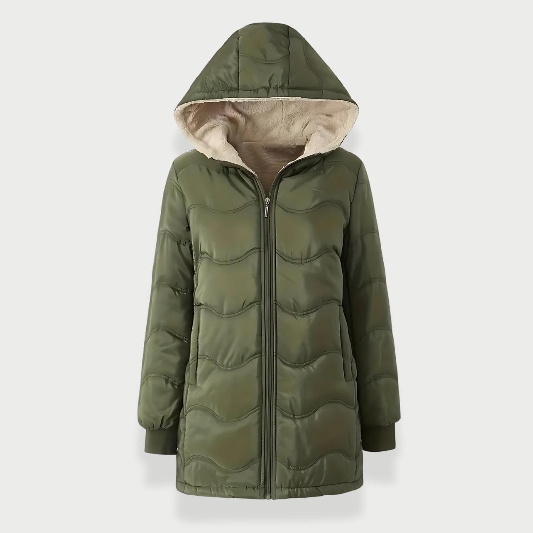 GOGO -  Hooded Puffer Jacket with Fleece Lining