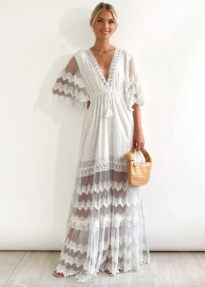 Reanna - Stylish Maxi Lace Summer Dress