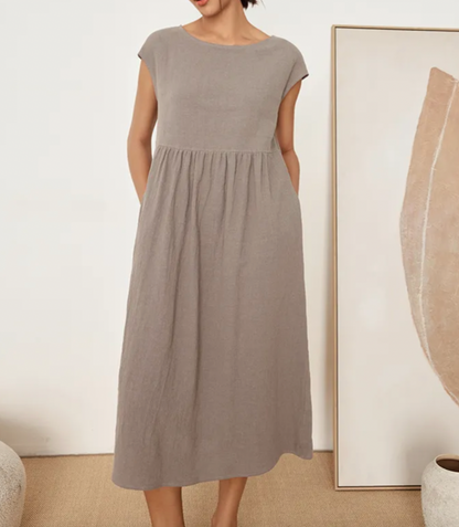 Linda - Linen Dress For Australian Summer Season