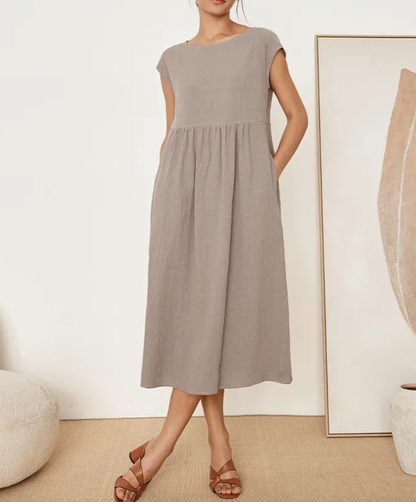 Linda - Linen Dress For Australian Summer Season