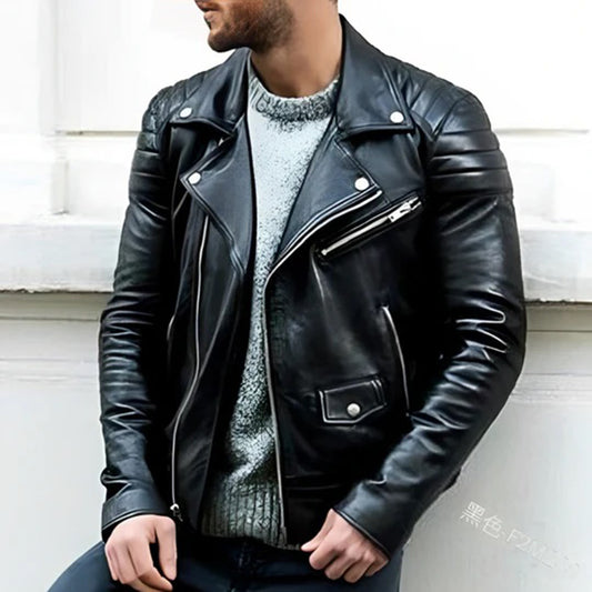 Yuri | Leather biker jacket for men