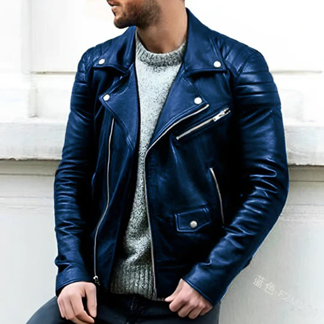 Yuri | Leather biker jacket for men