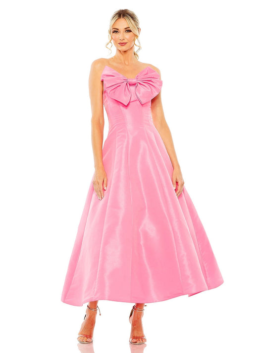 Satin A-Line Strapless Sleeveless Dress-GD101836