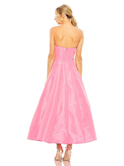 Satin A-Line Strapless Sleeveless Dress-GD101836