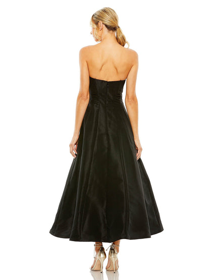 Satin A-Line Strapless Sleeveless Dress-GD101836