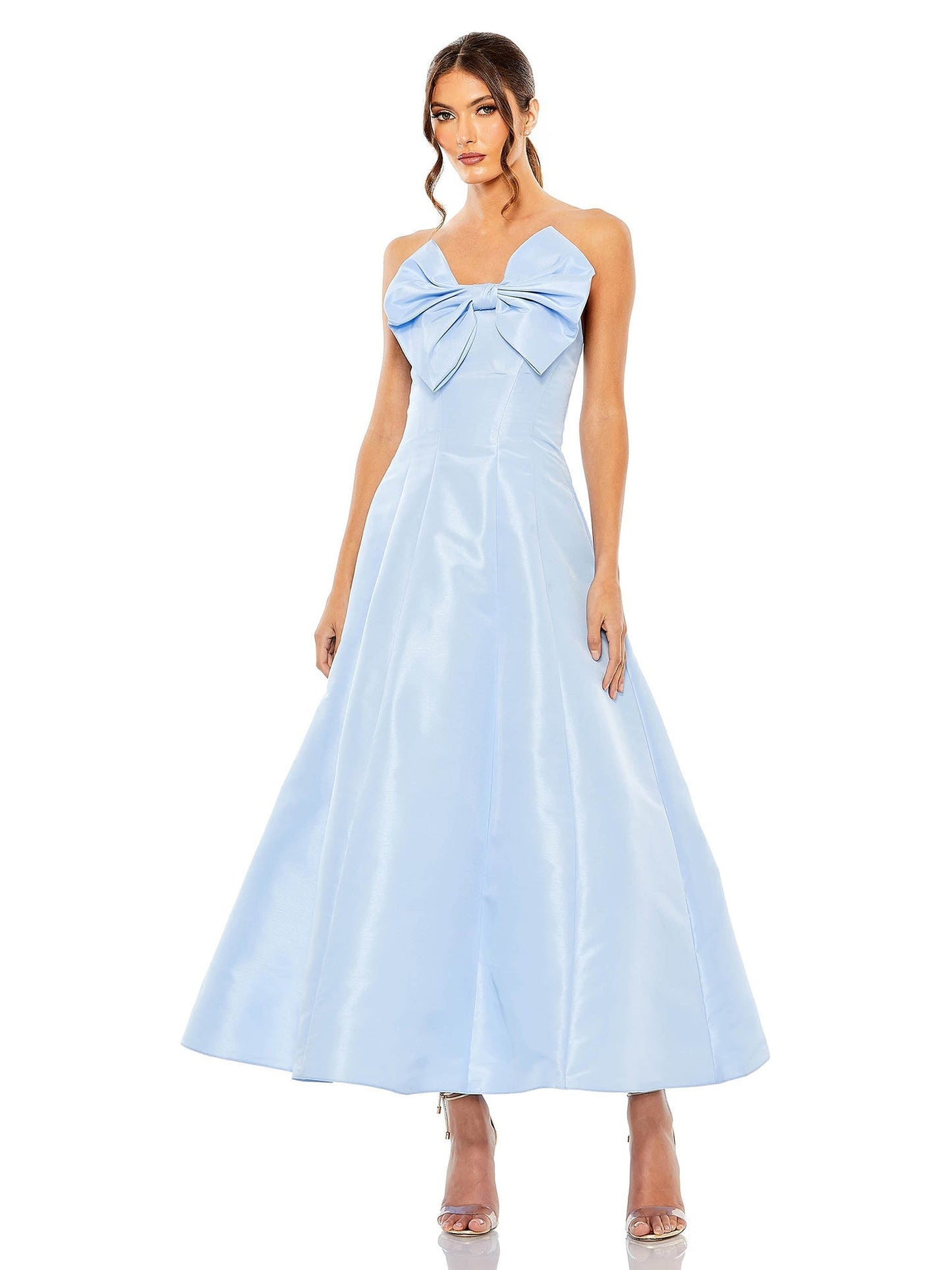 Satin A-Line Strapless Sleeveless Dress-GD101836