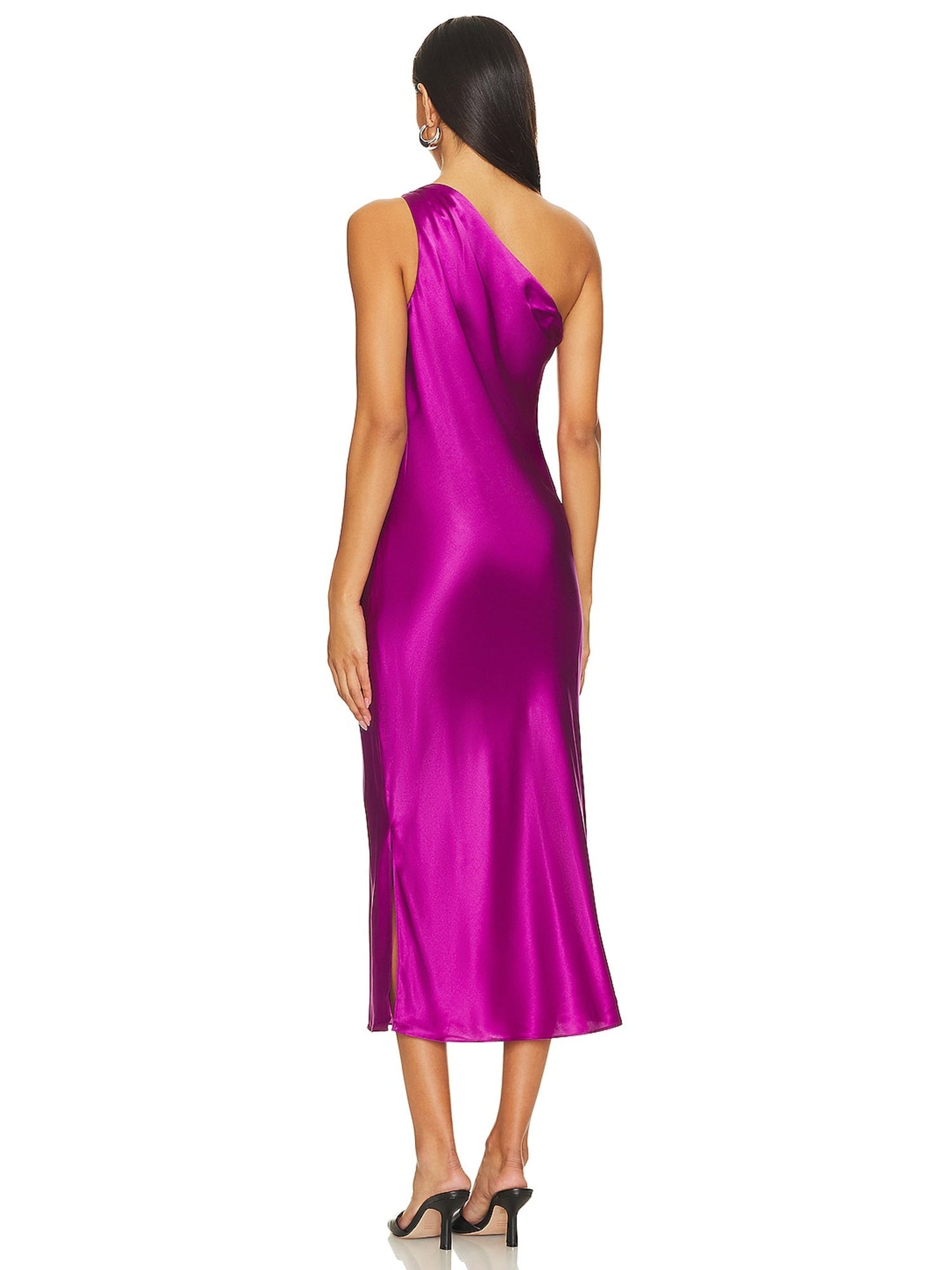 Silk Sheath One Shoulder Sleeveless-Dress-GD101841