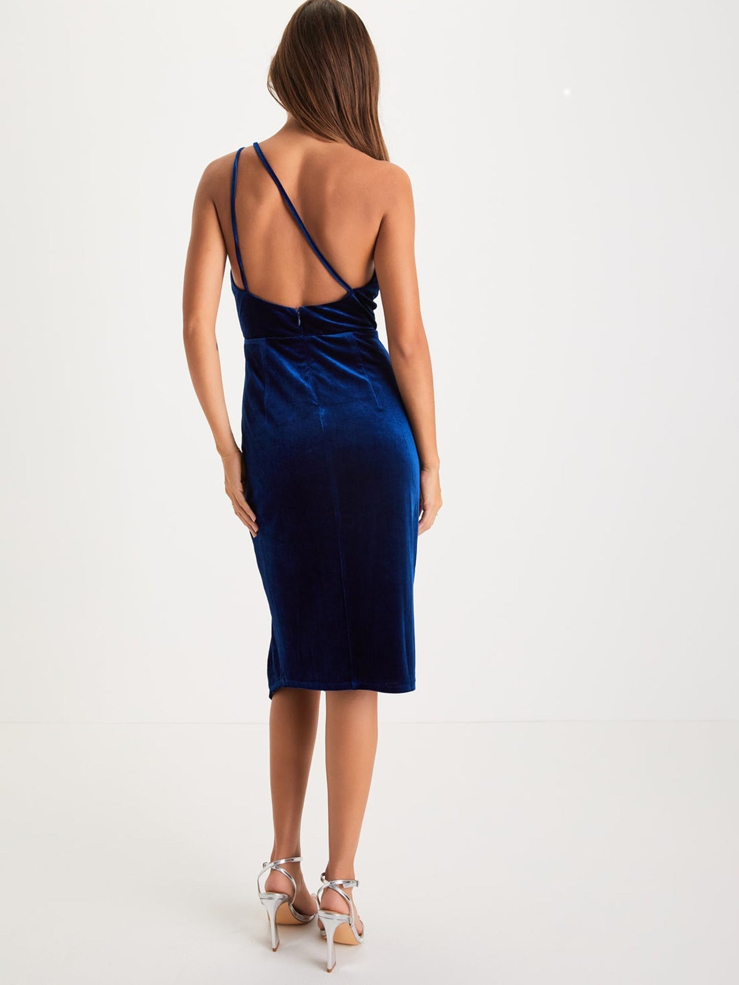 Velvet Sheath One Shoulder Sleeveless-Dress-GD101856