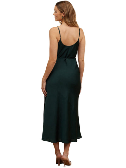 Satin A-Line Spaghetti Straps Sleeveless-Dress-GD101859