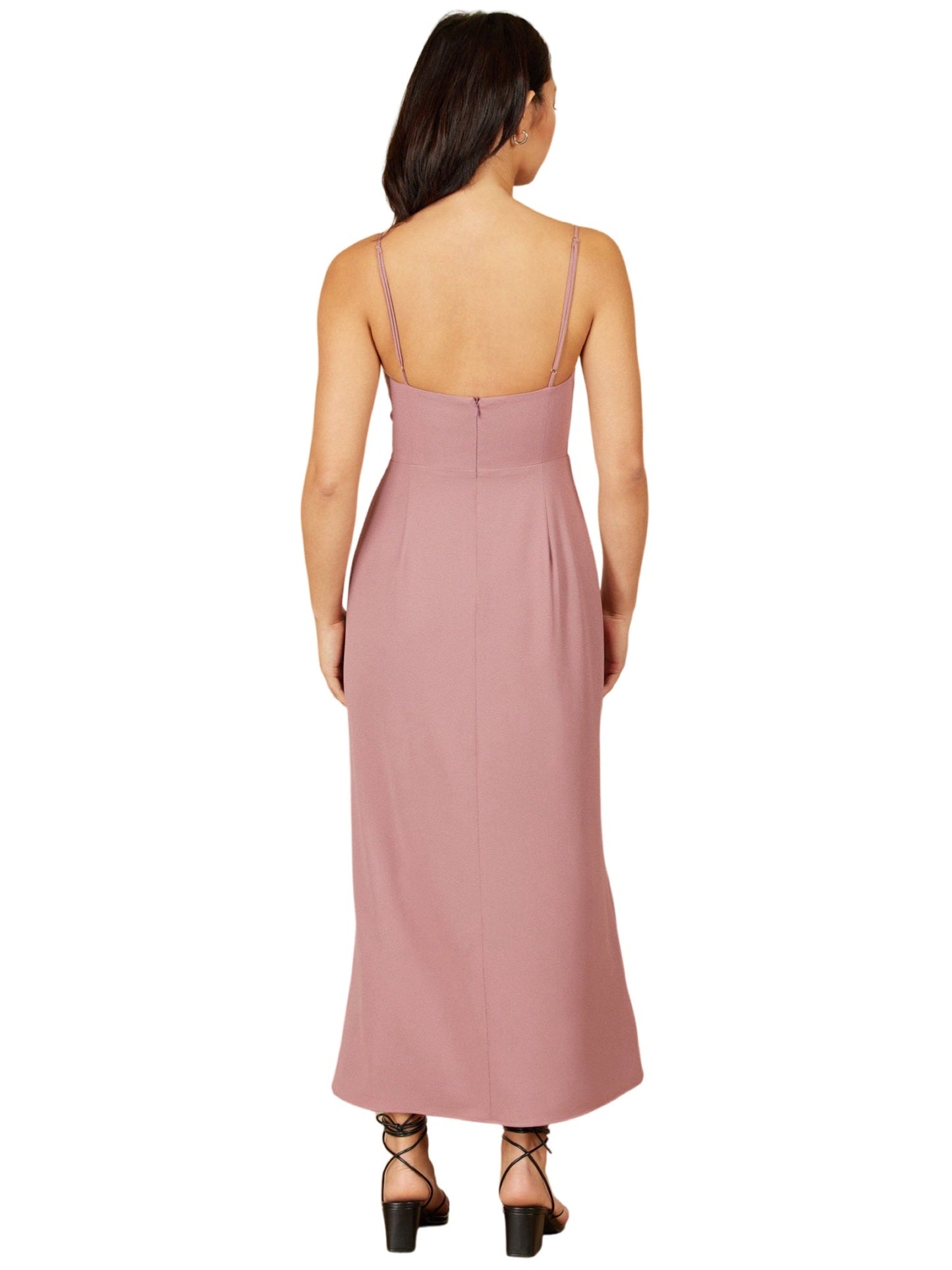 Chiffon Column Spaghetti Straps Sleeveless-Dress-GD101861