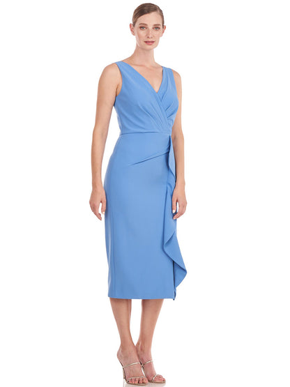 Satin Column V-Neck Sleeveless-Dress-GD101916