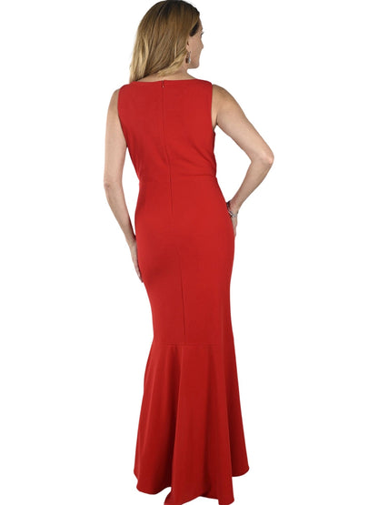 Satin Sheath V-Neck Sleeveless-Dress-GD101919