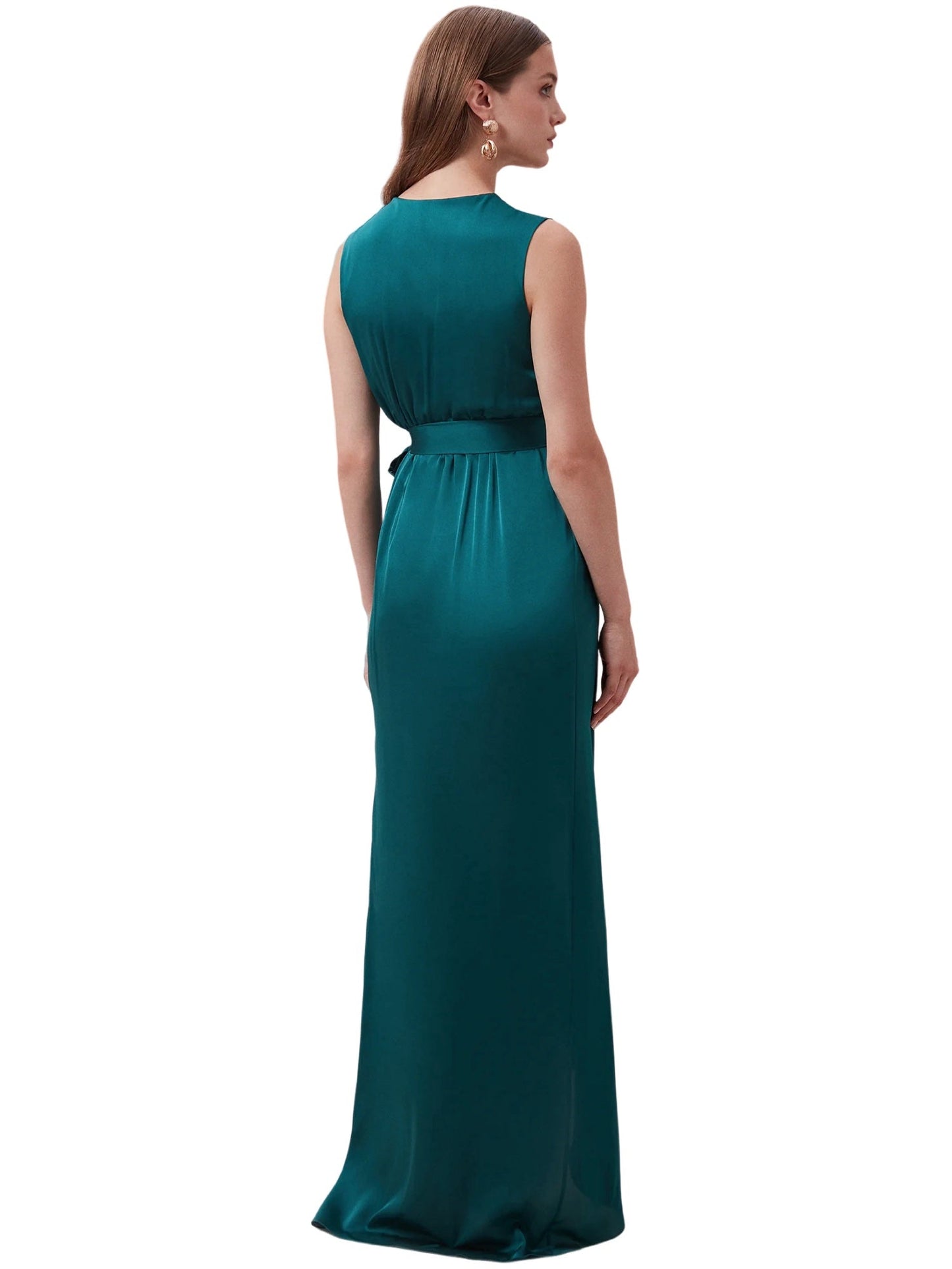 Satin Column V-Neck Sleeveless-Dress-GD101920