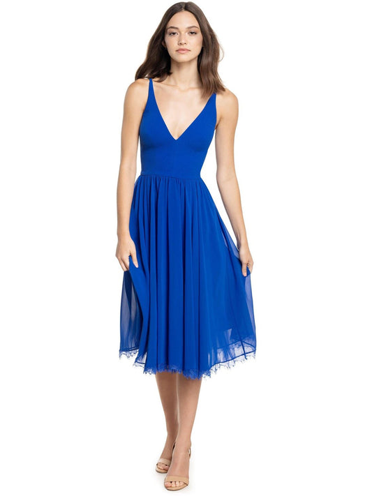 Chiffon A-Line V-Neck Sleeveless-Dress-GD101927