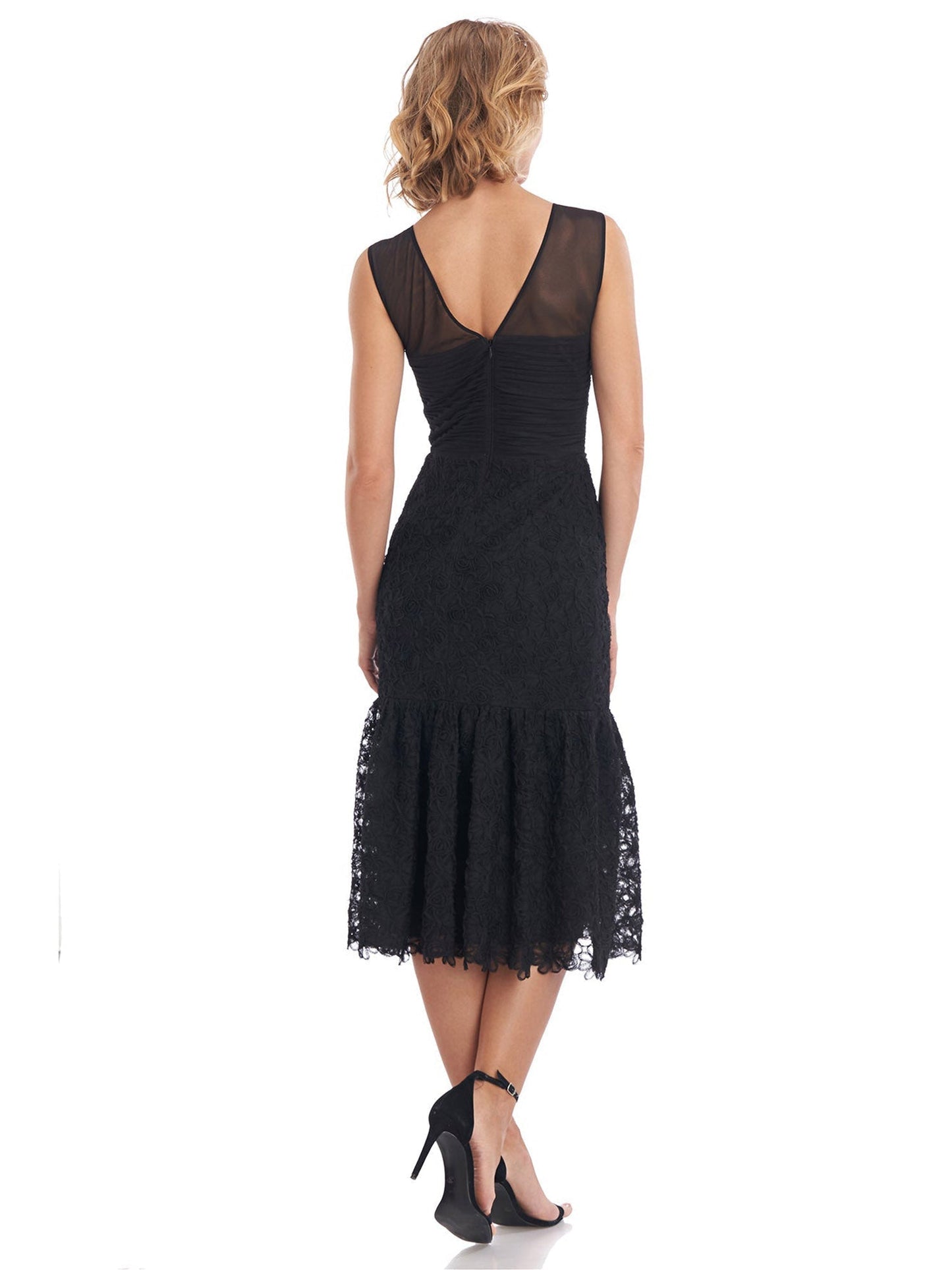 Lace Column Scoop Neck Sleeveless-Dress-GD101941