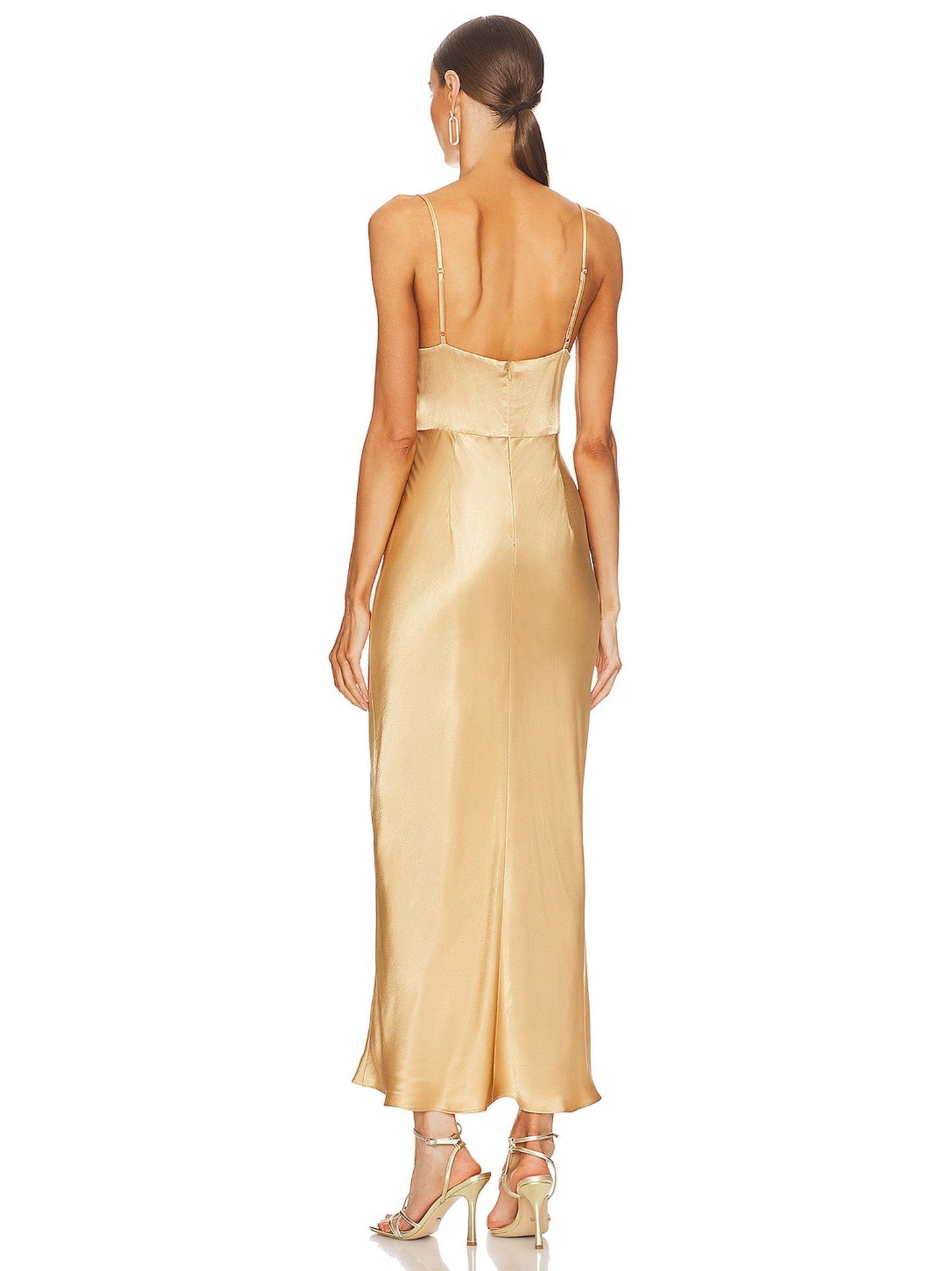 Satin Mermaid Spaghetti Straps Sleeveless-Dress-GD101951