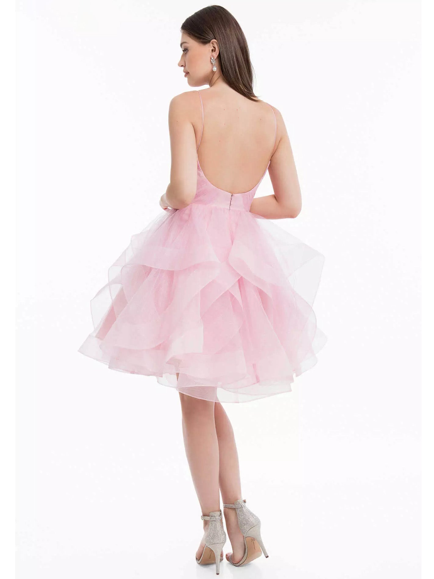 Tulle A-Line Spaghetti Straps Sleeveless Dress-GD102236